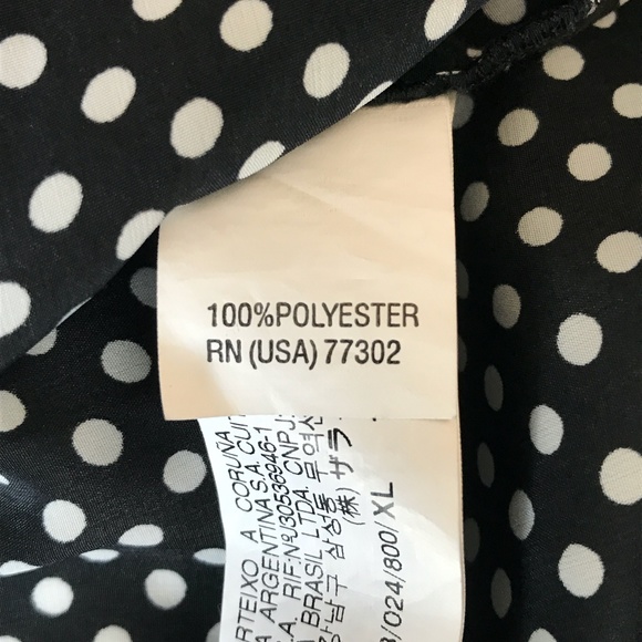 ZARA black with white polka dots  blouse  XL - Picture 12 of 13